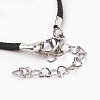Faux Suede Cord Bracelets & Necklaces Jewelry Sets SJEW-JS00983-7