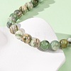 12MM Natural Green Line Jasper Round Beaded Necklaces GG-CBAA808-02P-D-3