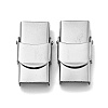 Non-Tarnish 201 Stainless Steel Watch Band Clasps X-STAS-C006-1-02-2