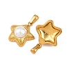 ABS Plastic Imitation Pearl Pendants STAS-P438-33G-2