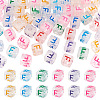 50Pcs Acrylic European Beads MACR-TADJ0001-13F-2