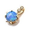 Synthetic Opal Flat Round Oval Charms KK-H089-05A-02-2