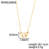 304 Stainless Steel Pave Shell Pearl Pendant Necklaces STAS-OY018-20G-2