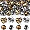 32Pcs 4 Styles Printed Acrylic Beads PACR-FS0001-12-1