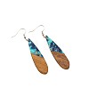 Wood & Resin Dangle Earrings WG44CA1-05-2