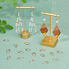 40Pcs Brass Earring Hooks KK-FH0007-64G-5