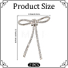 2pcs Bowknot Iron Rhinestone Brooches JEWB-CP0001-63-2