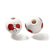 Valentine's Day Element Printed Wood Beads WOOD-R002-01-01-2