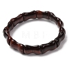 Bamboo Natural Tiger Eye Beads Stretch Bracelets for Women Men BJEW-K272-01N-2
