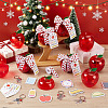 12Pcs Teachers' Day Apple Shaped Transparent Plastic Jewelry Gift Storage Boxes AJEW-OC0016-14-4