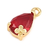 Brass Micro Pave Cubic Zirconia Charms KK-D265-01D-G-2