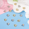 16Pcs 2 Colors Rack Plating Alloy Micro Pave Rhinestone Pendants FIND-TA0010-15-5