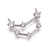 Brass Micro Pave Cubic Zirconia Pendants ZIRC-F099-20P-03-1