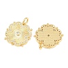 Brass Micro Pave Cubic Zirconia Pendants KK-C162-062G-01-2
