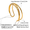 Minimalist 304 Stainless Steel Open Cuff Bracelets for Women VX8424-1-2