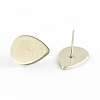 Tarnish Resistant Earring Cabochon Settings 304 Stainless Steel Ear Studs Blank Settings STAS-Q170-13-1