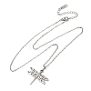 304 Stainless Steel Pendant Cable Chain Necklaces for Men Women NJEW-K308-03B-P-4