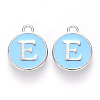 Platinum Plated Alloy Enamel Charms X-ENAM-S118-04E-P-1