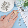 36Pcs 9 Styles Alloy Heart Pendant Decorations HJEW-GO00260-3