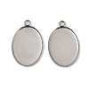 304 Stainless Steel Pendant Cabochon Settings X-STAS-NH0002-01A-P-1