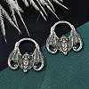 Bat 316 Surgical Stainless Steel Hoop Earrings EJEW-G416-31AS-2