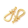 Brass Micro Pave Clear Cubic Zirconia Pendants KK-A304-28C-G-3