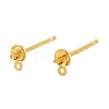 925 Sterling Silver Flat Round Stud Earrings Findings STER-B010-01A-G-1
