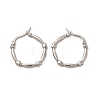 304 Stainless Steel Heart Hoop Earrings for Women EJEW-P219-15P-1