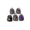 Natural Amethyst Pendants G-I220-D02-3