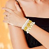 10Pcs 10 Styles Handmade Polymer Clay & Glass Seed Beaded Stretch Bracelet Sets BJEW-SW001581-12