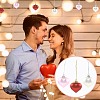 10Pcs 3 Styles Plastic Heart Pendant Decorations AJEW-FS0001-48-6