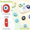 12Pcs 12 Colors Handmade Evil Eye Lampwork Beads LAMP-FS0001-76-3