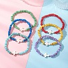 6Pcs 6 Colors Natural Freshwater Shell Chip Beaded Stretch Bracelets BJEW-JB12725-1