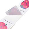 200Pcs Rectangle with Flower Here for You Theme Paper Self-Adhesive Stickers AJEW-S084-02A-3