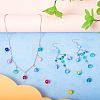 Kissitty 120Pcs 12 Colors Spray Painted Crackle Glass Pendants FIND-KS0001-28-7