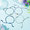 4Pcs 4 Colors Alloy Enamel Fish Charm Adjustable Bracelets BJEW-TA0001-30-5