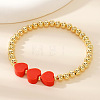 Bohemian Style Round Brass Beads Stretch Bracelets DP7684-2-1