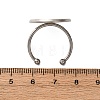 304 Stainless Steel Open Cuff Ring Components STAS-S134-01P-F03-3