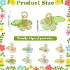 40Pcs 8 Colors Frosted Acrylic Pendants PALLOY-YW00177-2