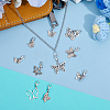 40Pcs 10 Styles Alloy Pendant Decorations HJEW-GO00256-4