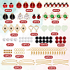 DIY Ladybird and Flower Dangle Earring Making Kit DIY-SC0020-06-2