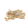 Rack Plating Brass Micro Pave Cubic Zirconia Pendants ZIRC-C035-16G-3