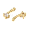 Brass Pave Clear Cubic Zirconia Charms CU-CBA9FFD-11G-07-2