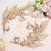 4Pcs 2 Styles Flower Shape Polyester & Sequin Cloth Iron On Patches DIY-CY0003-79-4
