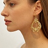 304 Stainless Steel Stud Dangle Earrings SA-G607-01G-1