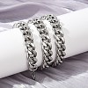 304 Stainless Steel Cuban Link Chain Necklaces for Men NJEW-D301-01P-5