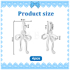 4Pcs 925 Sterling Silver Bowknot Charms STER-PH0003-40-4