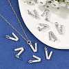 SHEGRACE Brass Micro Pave Clear Cubic Zirconia Pendants XGRQ29717-394P-V-5