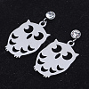 201 Stainless Steel Dangle Stud Earrings EJEW-T008-JN747-1