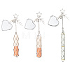 Stainless Steel Portable Lipstick Pouch Pendant Decorations HJEW-FS00109-2